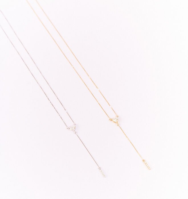 Dije y Cadena Corazón Diamante Silvana
